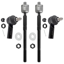 BOXI 4pcs Front Inner Outer Tie Rod Ends Fit for Toyota Tacoma 1995 1996 1997 1998 1999 2000 2001 2002 2003 2004 (FIT 2WD/RWD Models; w/Power Steering ONLY; Excludes Pre-Runner) | ES80309 EV409