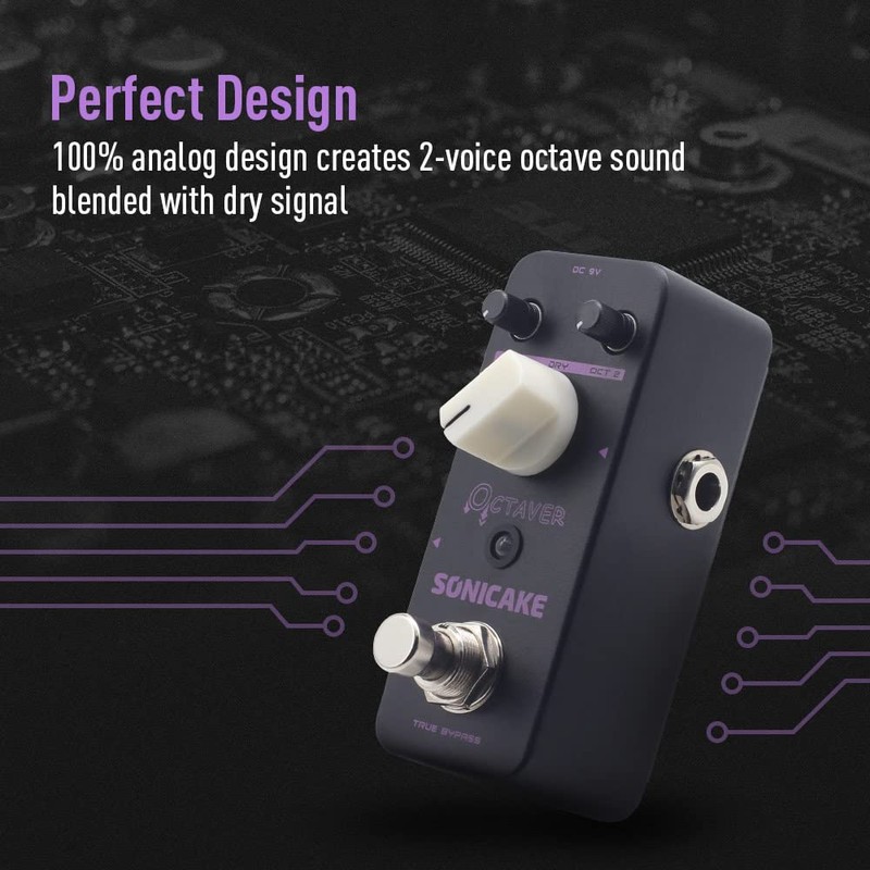 SONICAKE Octave Guitar Pedal Octave Pedal Guitar Effects Pedal Analog