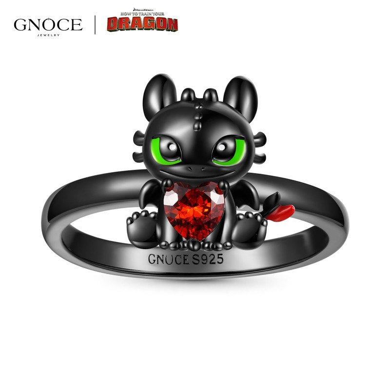 GNOCE Ring How to Train Your Dragon Toothless Hugged Heart