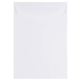 JAM PAPER 7 x 10 Open End Catalog Commercial Envelopes - White - 100/Pack