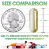 Capsules Express Size 00 Clear Red Empty Vegan/Vegetabl - 10,000