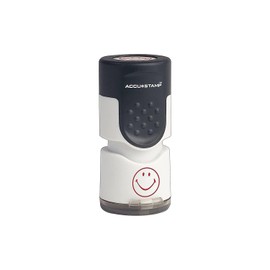 Accu-Stamp Pre-Inked Stamp, Smiley Face, Red