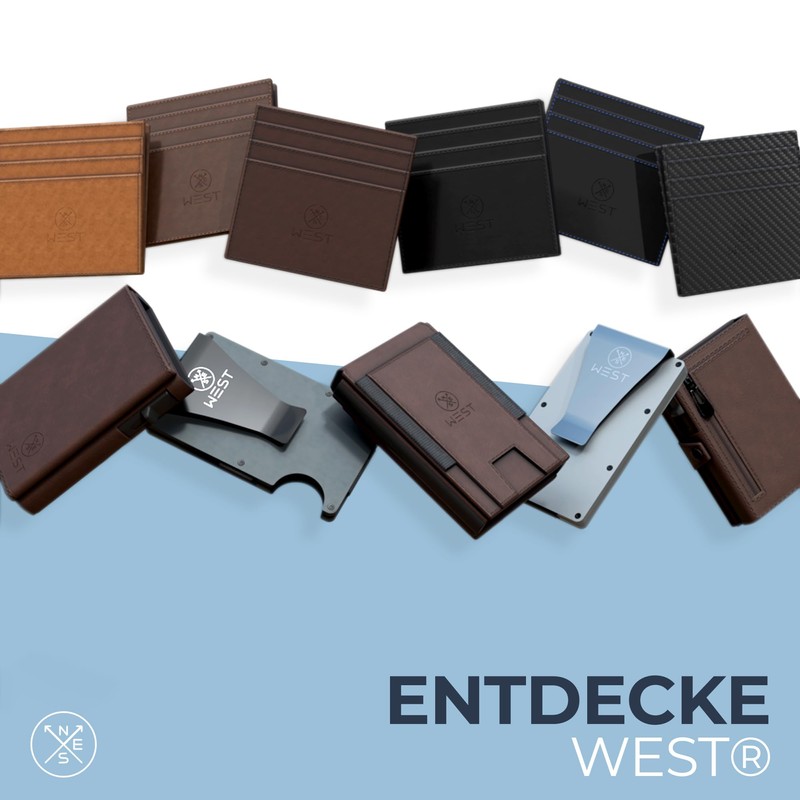 WEST Slide Wallets, Slide Wallet Magnetic Closure, Modern