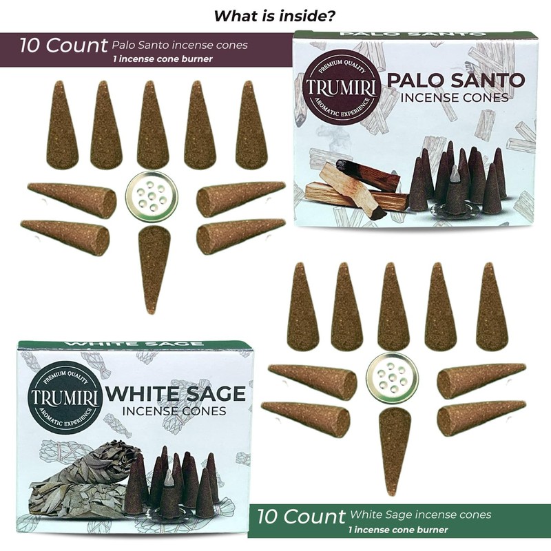 TRUMIRI Incense Cones - Combo Pack of 20 Cone Incense