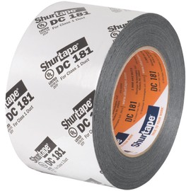 Shurtape DC 181 UL 181B-FX Listed/Printed Film Tape, 72mm x 110m, Metalized Print, 1 Roll (207113)