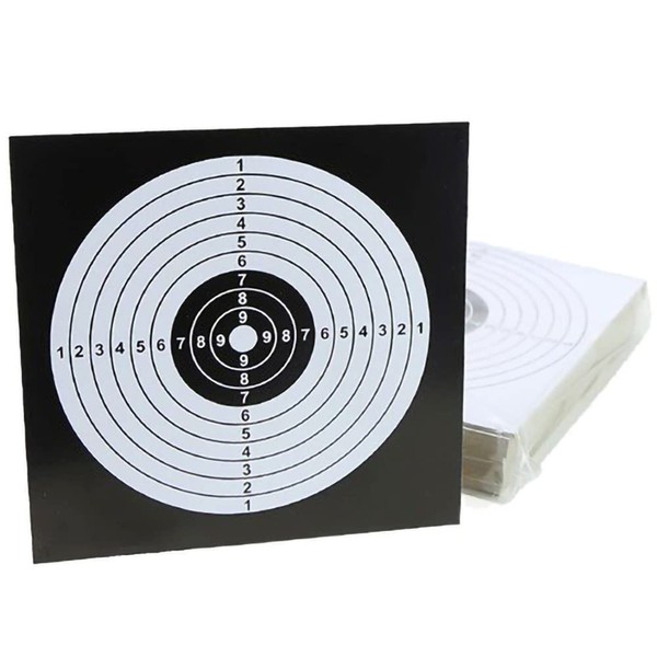 Shooting Target Paper Airsoft Archery Practice Paper, 5.5 x 5.5 inches (14 x 14 cm), Black, 100 Sheets