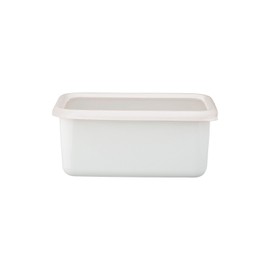 Fuji Horo KE-DM LW Deep Storage Container, Medium, 4.3 gal (1.12 L) Canister with Lid, IH, Oven and Freezer Compatible, White
