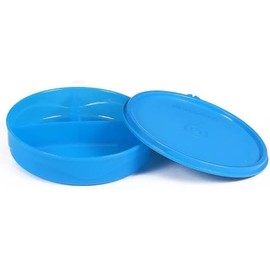 SIGNORA WARE SIGNORAWARE 3-Piece to Go Lunch Box Clever Break 550 ml Lunch Box with Divider Eco+ School (350 ml + 2 x 100 ml) (Blue)