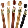 Rpanle Chopsticks, 5 Pairs Japanese Natural Wood Chopsticks, Reusable Chopsticks