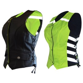 Missing Link Women's G2 D.O.C. Reversible Safety Vest (Black/HiViz Green, Large)