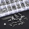 1430 Piece M2 M3 M4 M5 Screw Set, Silver Allen