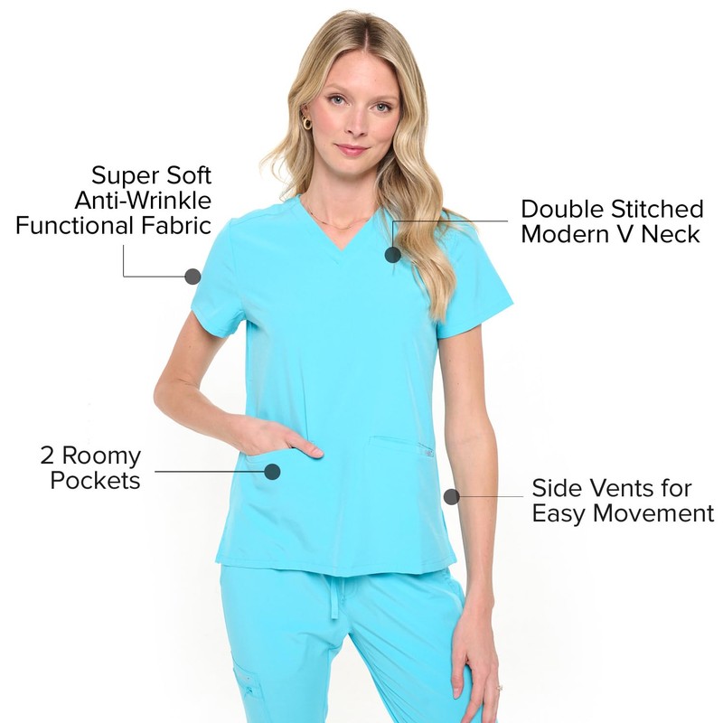 Dagacci - Conjunto de uniformes médicos para mujeres y hombres,