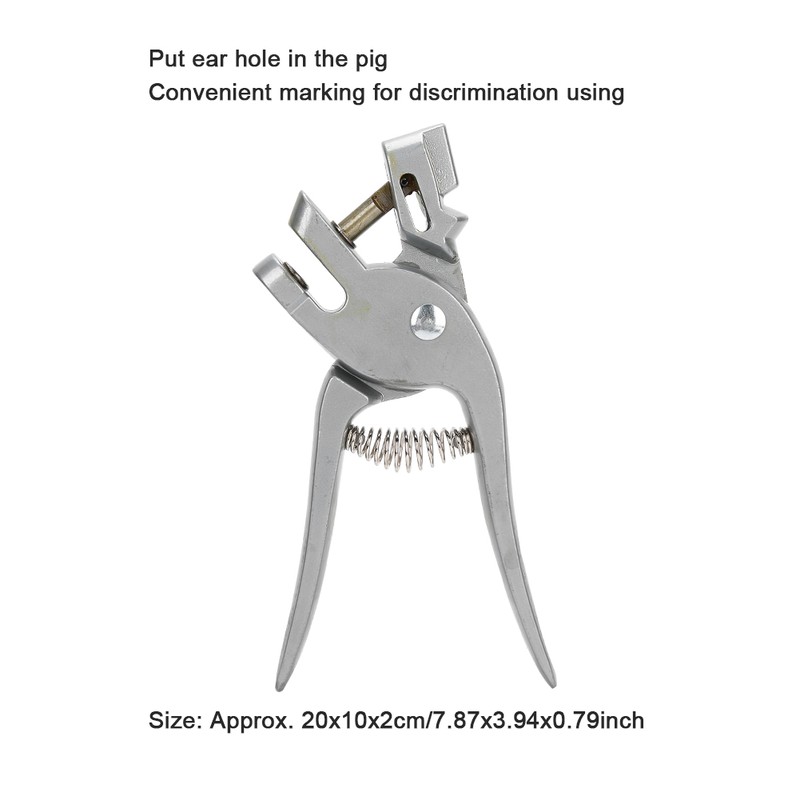 Stainless Steel Livestock Pig Punch Marking Ear Canal Pliers for