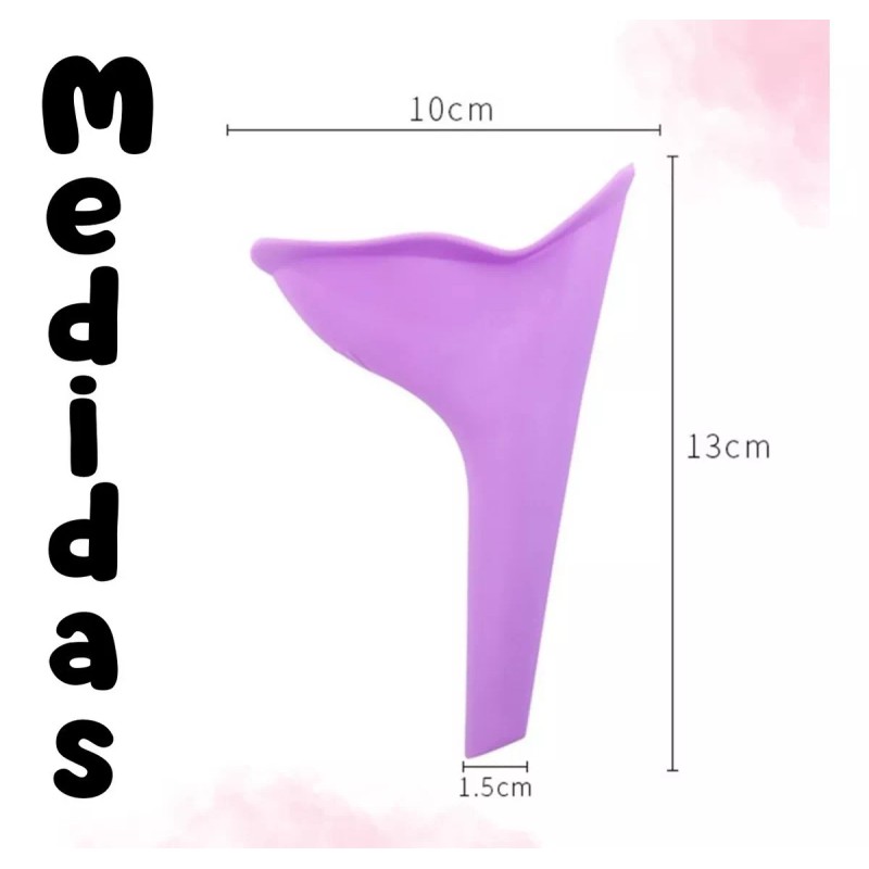 Universo en Linea Orinal Urinal Femenino Portátil Silicona Reutilizable 1pz