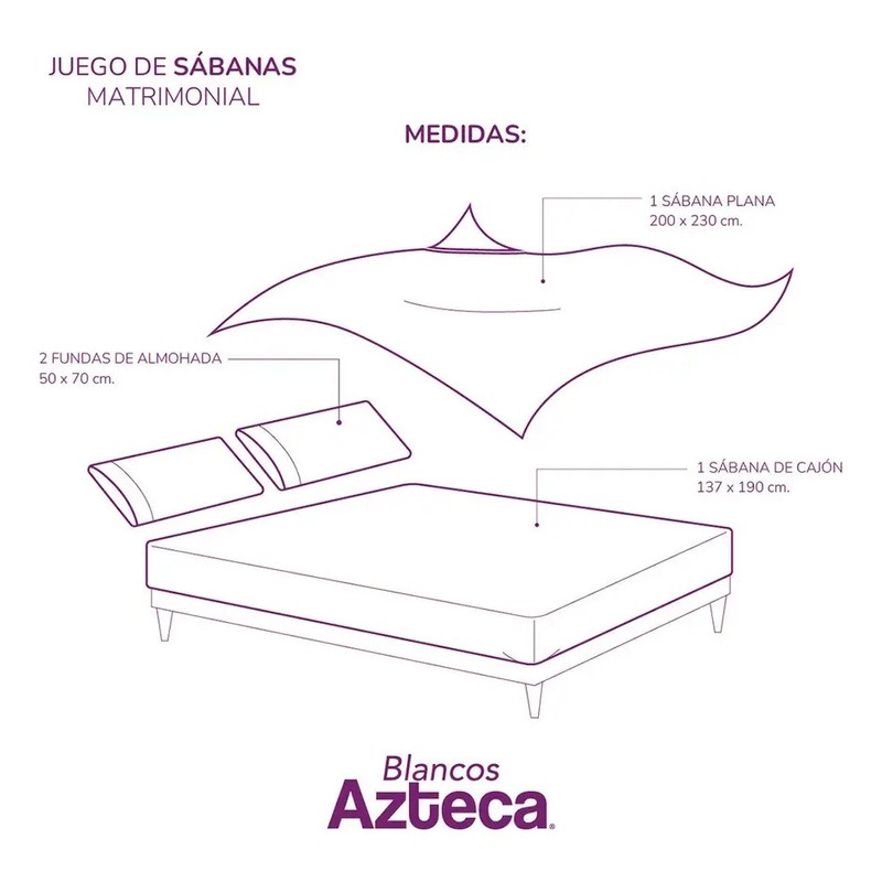 Juego De Sábanas Matrimonial Estampado Emily de Microfibra Suave Blancos