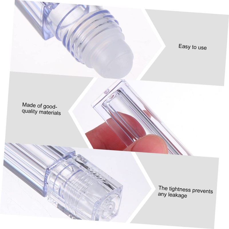 Baluue Essential Oil Roller Bottles 10 Pack Square Plastic Bottles