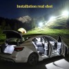 BMTxms 8x White LED Bulbs Interior Lights Package Kit For