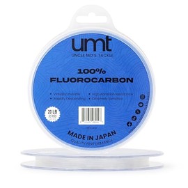UMT Ghost Fluorocarbon Fishing Line 20lb 55 Yards Invisible Leader for Saltwater and Freshwater Abrasion Resistant, Ultra Durable