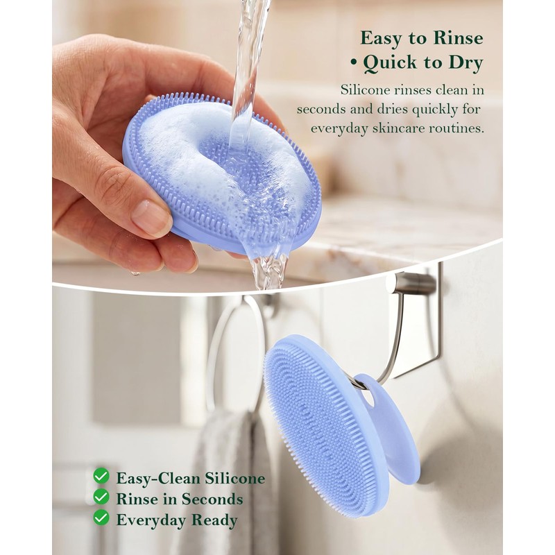 Magcare Silicone Facial Scrubber with Embedded Magnetic Nodes, Face Brush