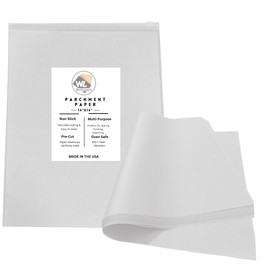 Worthy Liners 14" X 16", 100 Pack Parchment Paper Pan Liner - Sheets for Baking Cookies, Cooking, Frying, Air Fryer - Made in USA