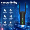 WiFi Dongle, 1300Mbps WiFi Adapter with Dual Band 5dBi Antenna,
