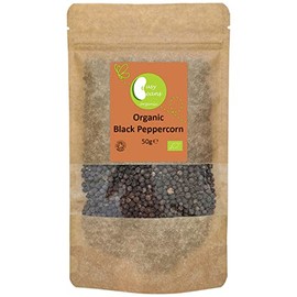 Organic Black Peppercorns - Certified Organic- by Busy Beans Organic (50g)