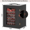 WELIDAYT Miniature Storage Case Wooden Miniature Carrying Case