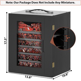 WELIDAYT Miniature Storage Case Wooden Miniature Carrying Case