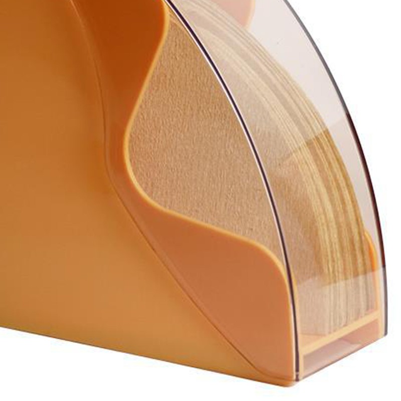 Acrylic Coffee Filter Holder with Lid Fan Shaped Filter Paper