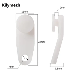 White Traverse Rod Slides Curtain Track Glider Hooks for Curtains(100 Pack)