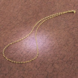 trendor Necklace 333/8K Gold Flat Anchor Design 1.3 mm Wide Elegant Necklace Made of Real Gold for Women Beautiful Gift Idea 51862, Gold