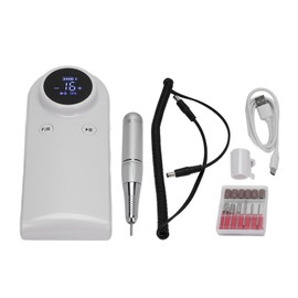Nail Drill Machine 45000RPM Strong Motor USB Rechargeable Electric Nail Polishing Machine with 6 Bits