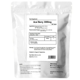 UKHealthHouse Acai Berry 3000mg | Vegan Friendly | Tablets from Brazil Supplement | Double Strength Superfood | Antioxidant Health Maintenance, Energy (180 tabs)