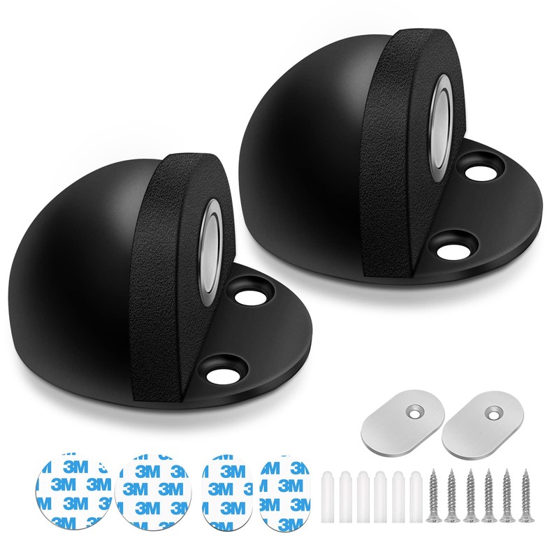 HUTLON Door Stops 2 Pack, Magnetic Door Stopper, Self Adhesive,
