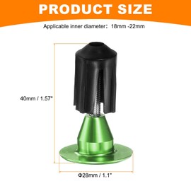 sourcing map Bar End Plugs 6061 Aluminum Handlebar End Caps Bike Plugs 0.7oz Expanding Locking for MTB Road BMX Fixed Gear Bike, Green