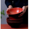 4 Ramen Bowls, 12 pieces Pho set. Red Black Ramen