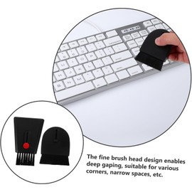 2piezas Limpiador De Teclado Multiusos Cepillo Para Pantallas y Rincones Herramienta De Limpieza Eficaz Para Computadoras y Ventanas Diseño Ergonómico y Fácil Uso