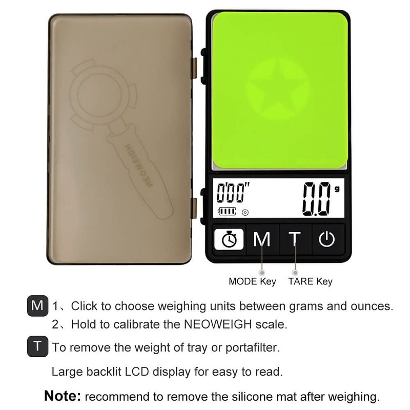 NEOWEIGH (Latest Version) Espresso Scale with Timer 1000g x 0.1g,