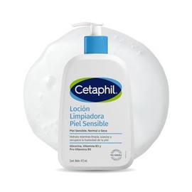 Cetaphil Loción Limpiadora Facial Corporal Piel Sensible y Seca 473 ml  Limpia e hidrata hasta 48 h, remueve maquillaje e impurezas, preserva...      