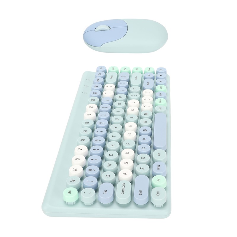 Wireless Keyboard Mouse Combo 2.4GHz Wireless Mouse 86 Keys Colorful