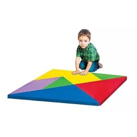 CASTILLO DIDÁCTICO Colchoneta Tangram Extra Grande 120x120x5cm Desarmable 7 Pz