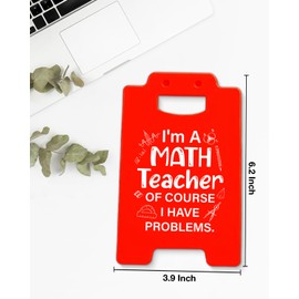 Funny Math Teacher Gifts for Men Women, Gifts for Math Teacher Thank You Appreciation Birthday Retirement Back to School, Desk Sign Decorations