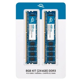 OWC 8GB (2x4GB) DDR3L 1600 PC3L-12800 CL11 2Rx8 240-pin 1.35V ECC Unbuffered UDIMM Memory RAM Module Upgrade Kit for Select Desktops, Workstations, or Servers