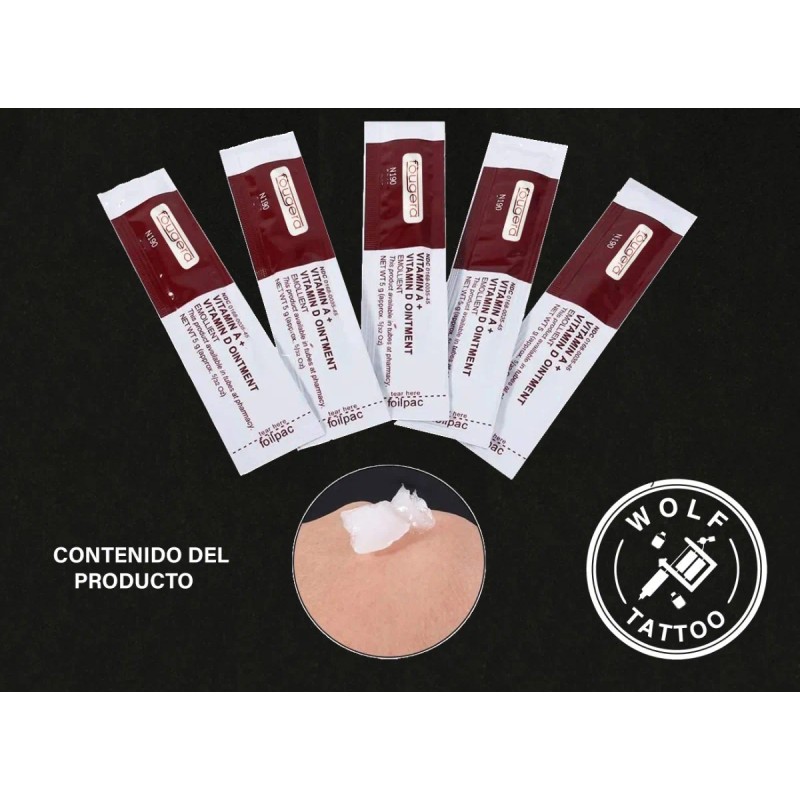 Crema Fougera Vitamina A D Tatuaje Microblading 100 Pzs