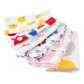 Bloom Gauze Towel, Hand Towel, Set of 6, Gauze Touch, Senshu Towel, Handkerchief, Thin, Quick Drying, Lightweight, Non-Fluorescent Dyes, Made in Japan, 100% Cotton, Design