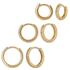 KEYUN Gold Hoop Earrings for Women Trendy 18K Gold Plated Small Huggie Hoop Earrings Set Fashion Gold Jewelry Gold-Style4