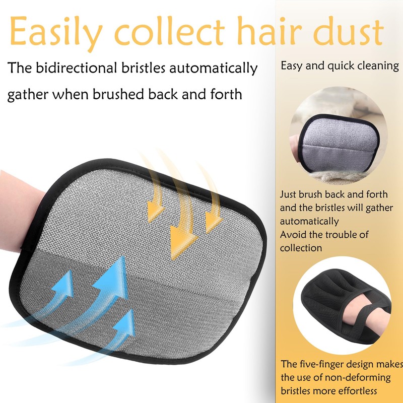 Mira's Pocket Static Pet Hair Remover Glove for Furniture -