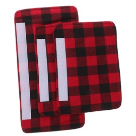 KONTONTY Fridge Door Handle Covers Kitchen Refrigerator Handle Protectors Black Red Striped