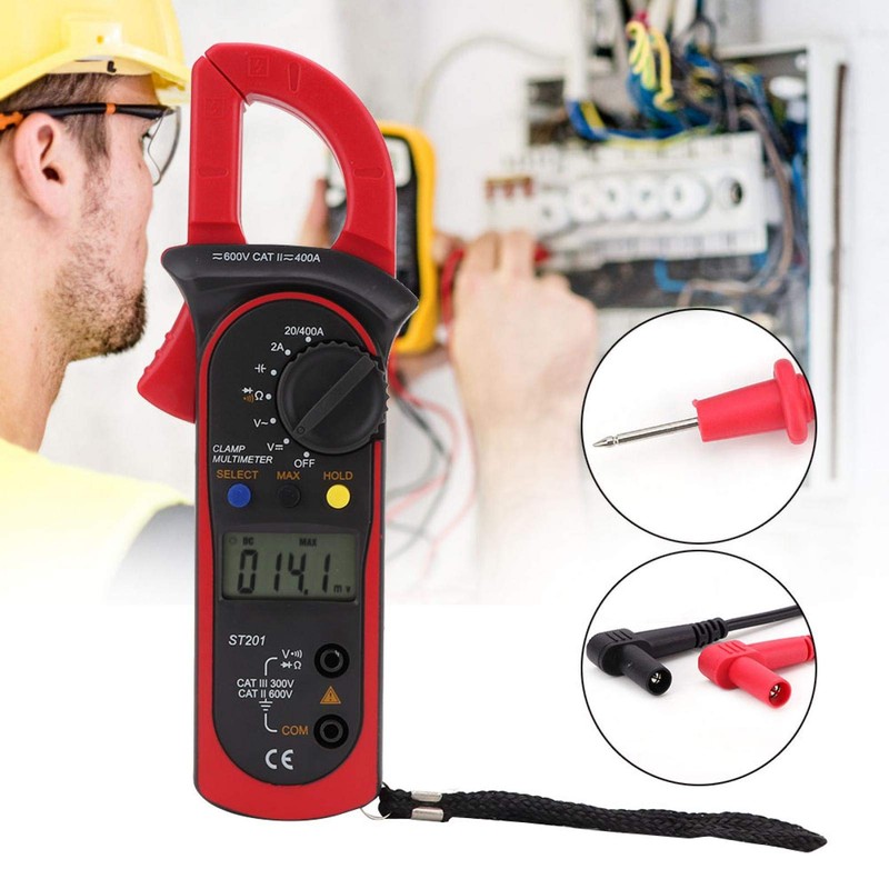 Digital Clamp Meter, ST201 Auto Range Current Clamp Multimeter Current
