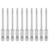 HARFINGTON 10pcs T9 Security Torx Bit 1/4" Hex Shank 3"